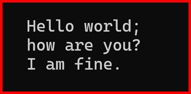 Picture showing the output of text segmentation in spacy
